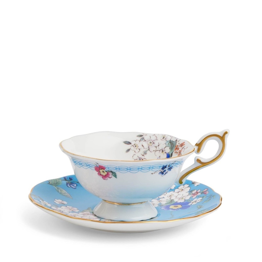 WEDGWOOD WONDERLUST APPLE BLOSSOM TEACUP & SAUCER SET NEW